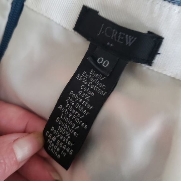 J. Crew Striped shimmery casual skirt mini Size 00 - Picture 5 of 11